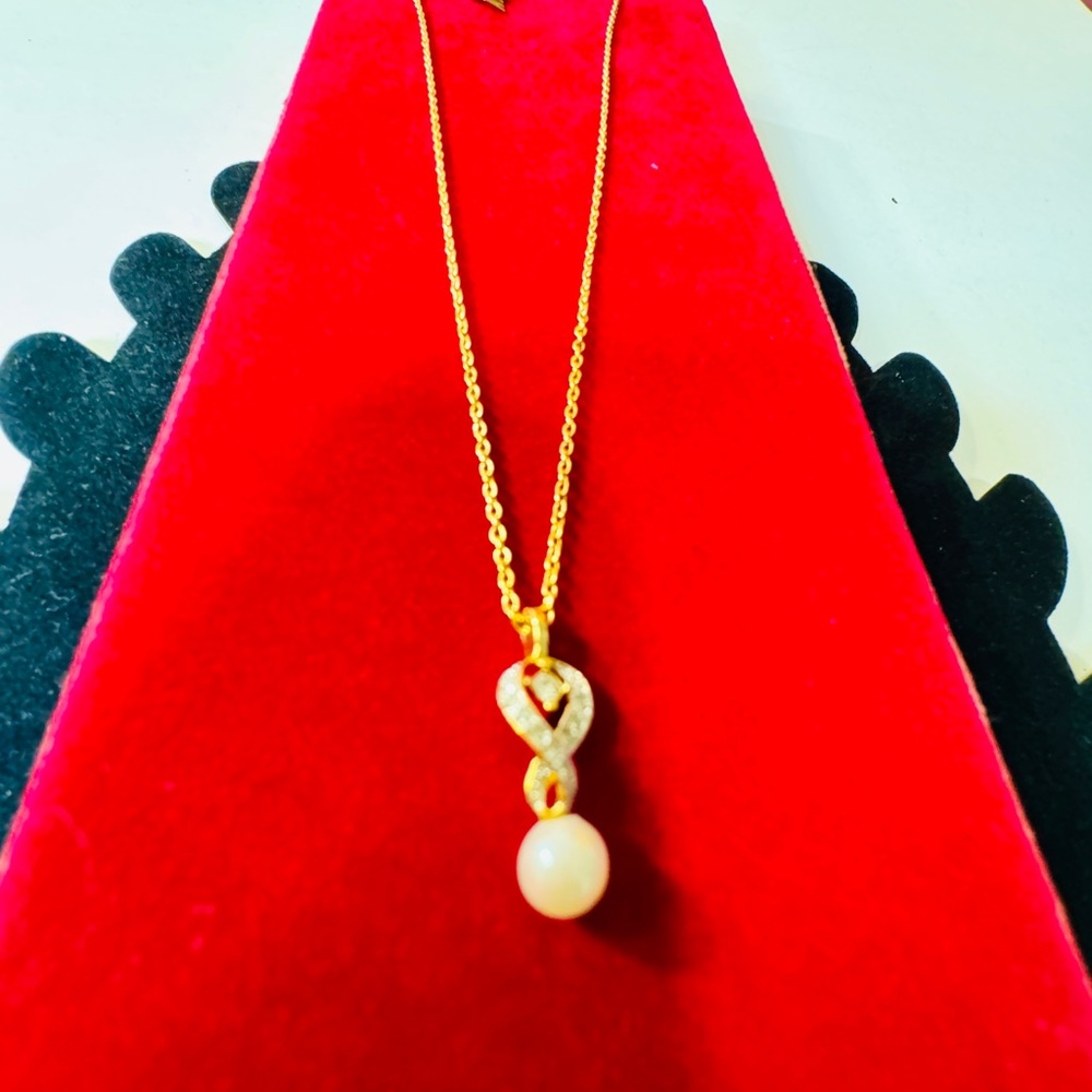 Nina Ricci Gold and Silver Infinity Necklace - Picture 5 of 9
